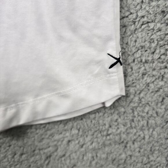 Cuts Men's Pyca Pro Henley Shirt White Solid Elongated Athleisure  Size M - Picture 6 of 11